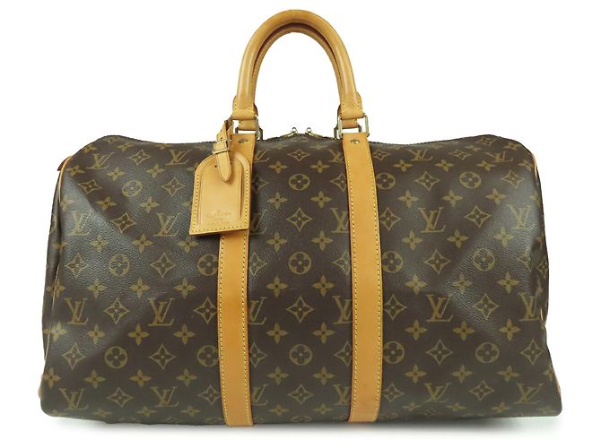 Louis Vuitton Brown Monogram Keepall 45 Marrom