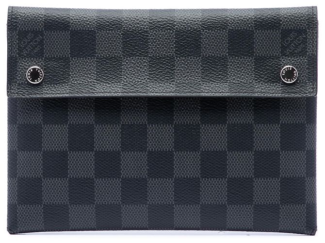 Louis Vuitton Black Damier Graphite Alpha Pochette MM Nero