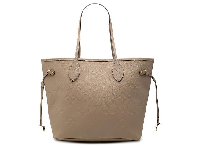Louis Vuitton Beige Monogram Giant Empreinte Neverfull MM Bege