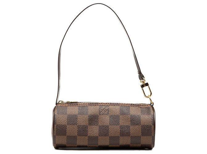Louis Vuitton Brown Damier Ebene Papillon Pochette Marrone