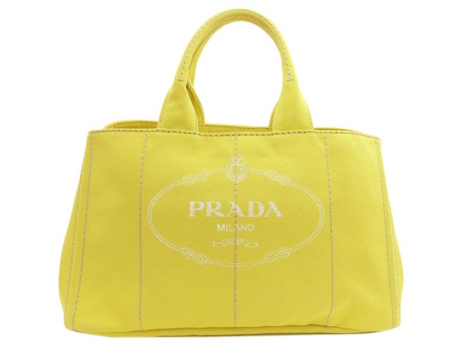 Borsa Tote Prada Canapa Giallo