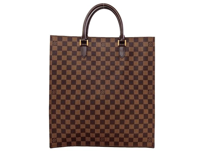 Louis Vuitton Damier Canvas Sac Plat Tote Bag Damier ebene