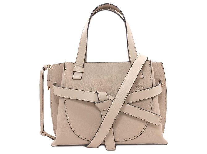 Loewe Gate Top Handle Mini 2-Way Handtasche Beige