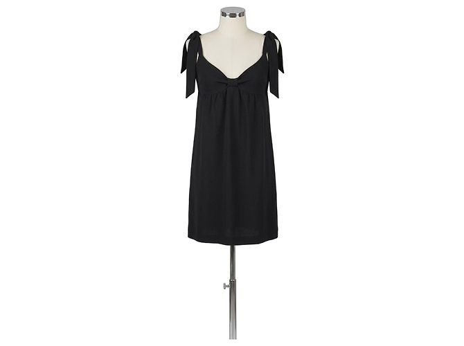 Robe Mini Noire Twin Set avec Nœud