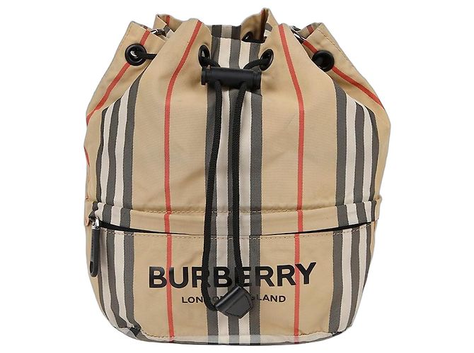 Burberry Bolsa saco com cordão Poibe Marrom