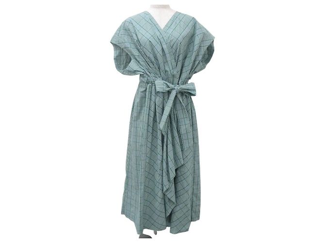 Autre Marque Vestido Blamink M CO CHK CASH WRAP Verde