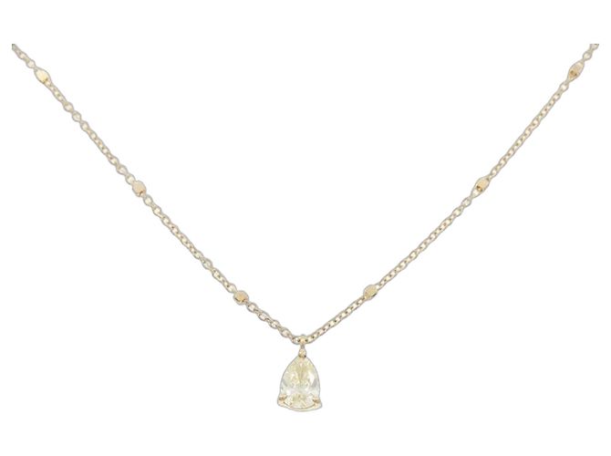 Autre Marque Collar de Diamantes Au750 Dorado