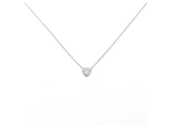 Autre Marque Collar de diamantes Au750 Plata