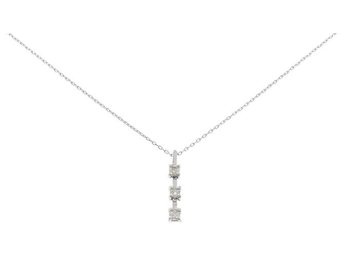 Autre Marque Collar de diamantes Pt900/Pt850 Plata