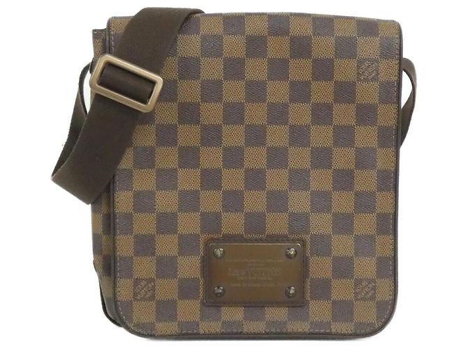 Borsa a tracolla Louis Vuitton Brooklyn Damier Marrone