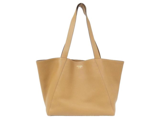 Tote Sac à épaule Prada 2VG123 Soft Grain Marron Caramel