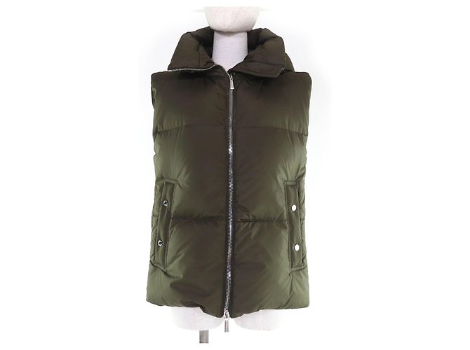 Autre Marque MooRER FUENTE-PX Polyester Down Vest Green Khaki
