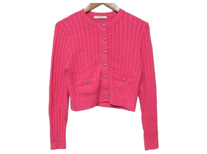 Autre Marque ANAYI Mini Cable Knit Cardigan Rosa