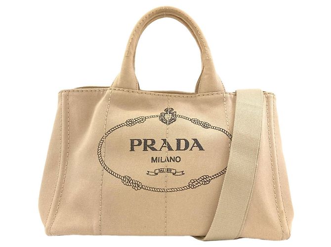 Bolsa 2-Way Prada Canapa Bege