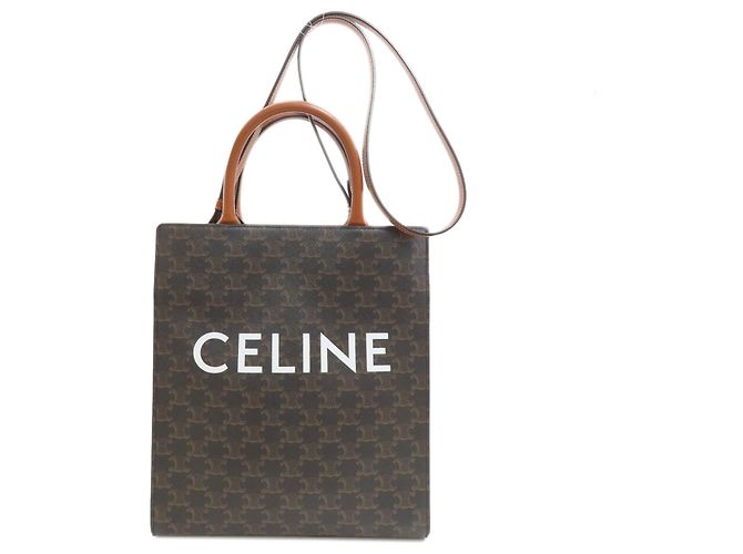 Céline Borsa Tote 2-Way Celine Vertical Cabas Triomphe Marrone