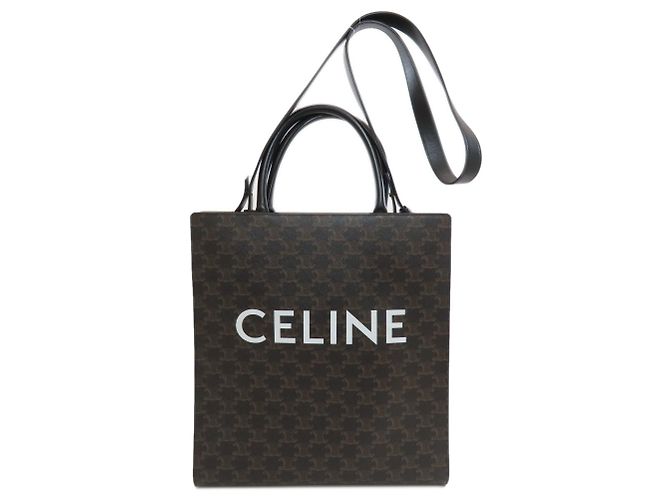 Céline Borsa Tote 2-Way Celine Vertical Cabas Triomphe Marrone