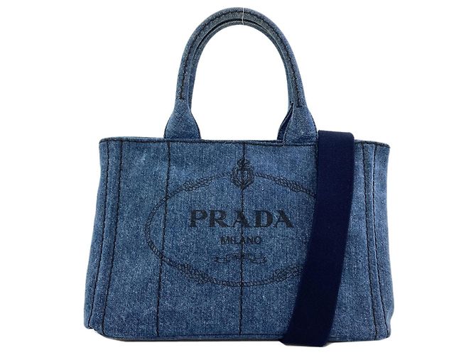 Prada 1BG439 Canapa Mini Borsa a mano 2-Way Blu