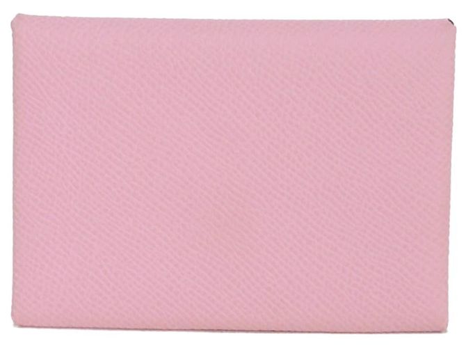 Hermès Hermes Calvi Duo Coin Case Pink