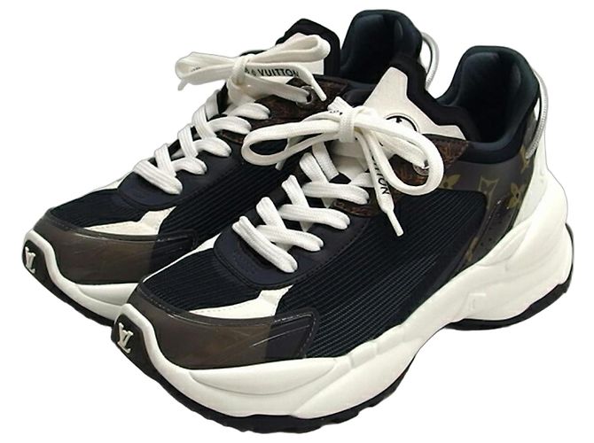 Sneakers Dad Louis Vuitton LV Circle Run 55 Line Nero Bianco Marrone scuro