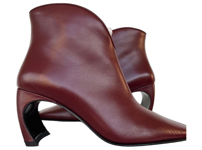 Free Lance Sylvie 70 Botines de Cuero Burdeos