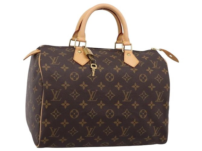 Bolsa de mão LOUIS VUITTON Monogram Speedy 30 M41526 LV Auth am12367V