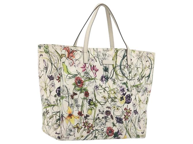 Borsa Tote GUCCI Flora Canvas Multicolor 282439 Auth 197013A Multicolore