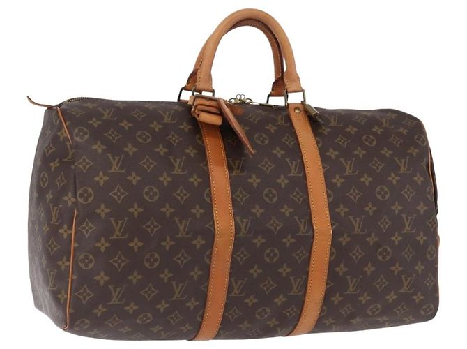LOUIS VUITTON Monogram Keepall 50 Boston Bag M41426 LV Auth 194934V Monogramme