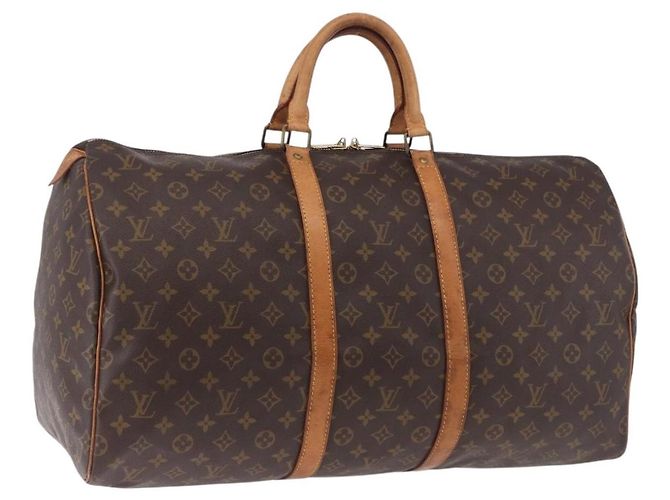 LOUIS VUITTON Monogram Keepall 55 Boston Bag M41424 LV Auth gh2293 Monogramm