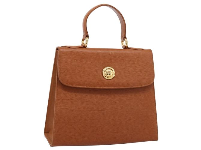 Chloé Bolsa Chloe em couro marrom e dourado autêntica ka5776A
