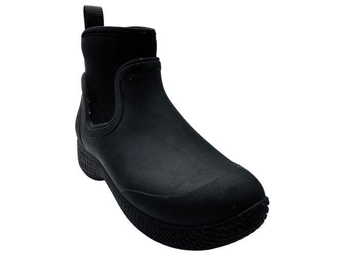 Céline Botines de goma negra Celine Negro