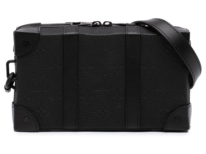 Borsa a tracolla portafoglio Soft Trunk Louis Vuitton Monogram Taurillon nera Nero