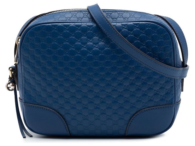 Borsa a tracolla Gucci Bree Microguccissima Blu