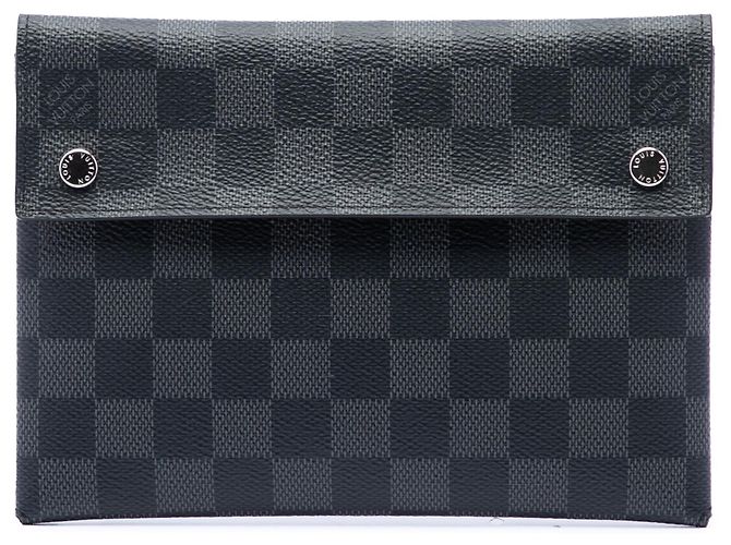 Black Louis Vuitton Damier Graphite Alpha Pochette MM Clutch Bag