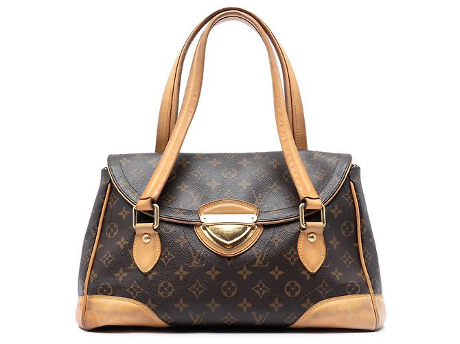 Borsa a tracolla Louis Vuitton Monogram Beverly GM Marrone