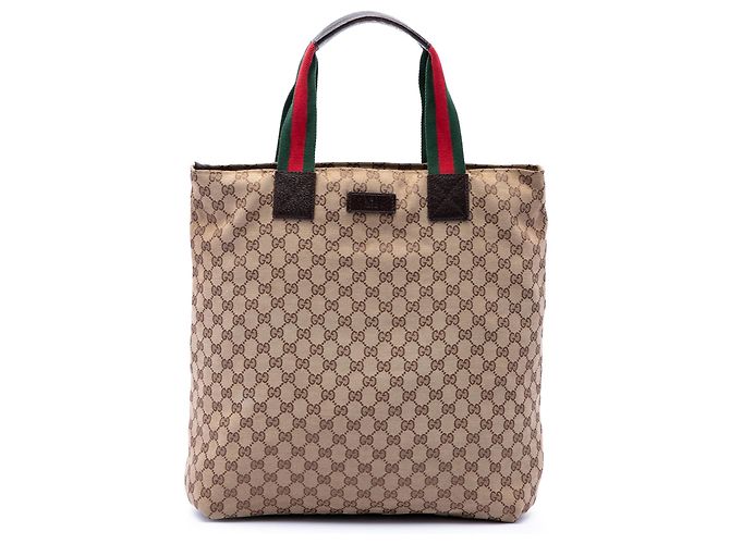 Tote Verticale Gucci GG Canvas Web beige