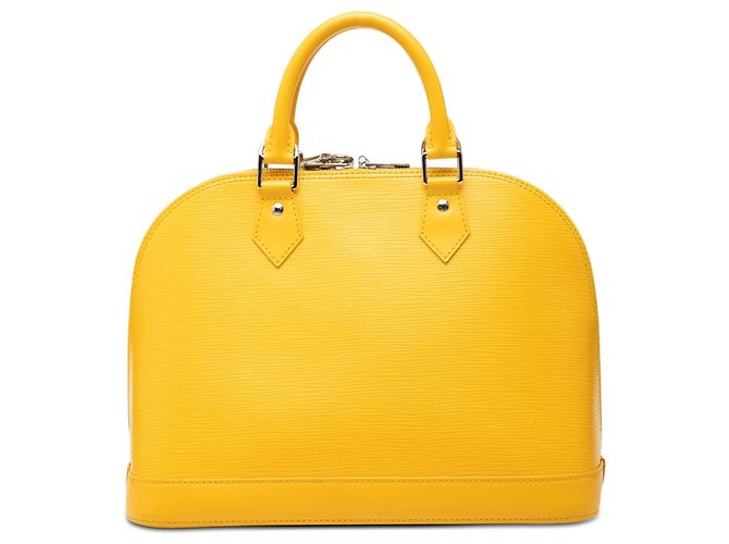 Borsa a mano Louis Vuitton Epi Alma PM Gialla Giallo