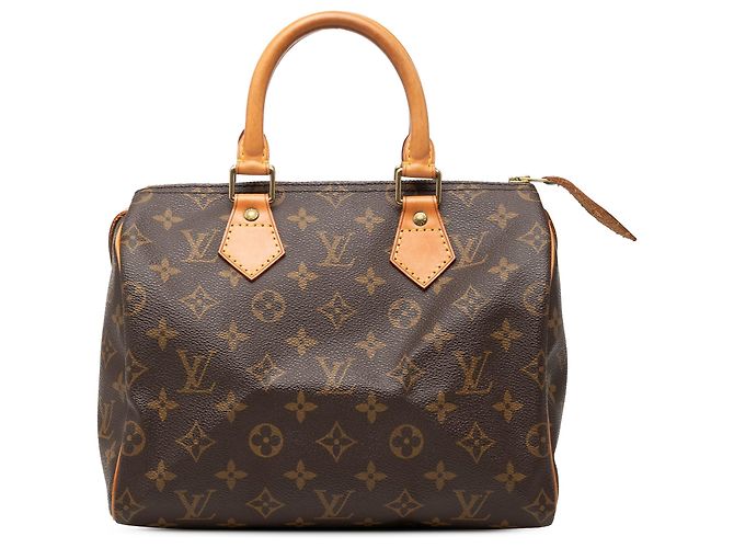 Borsa Boston Louis Vuitton Monogram Speedy 25 Marrone