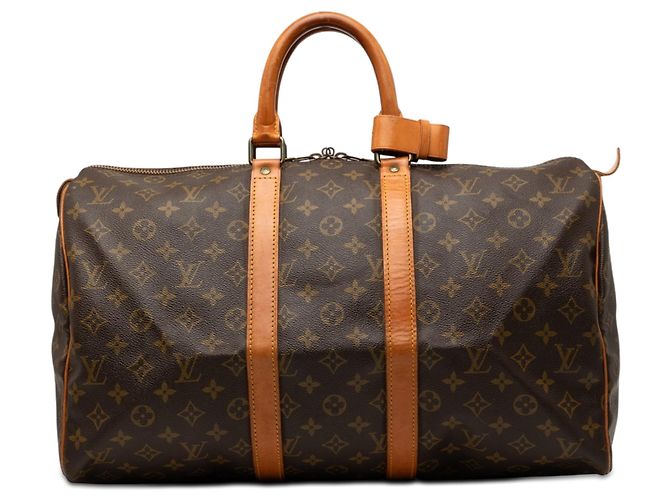 Borsa da viaggio Louis Vuitton Monogram Keepall 45 Marrone