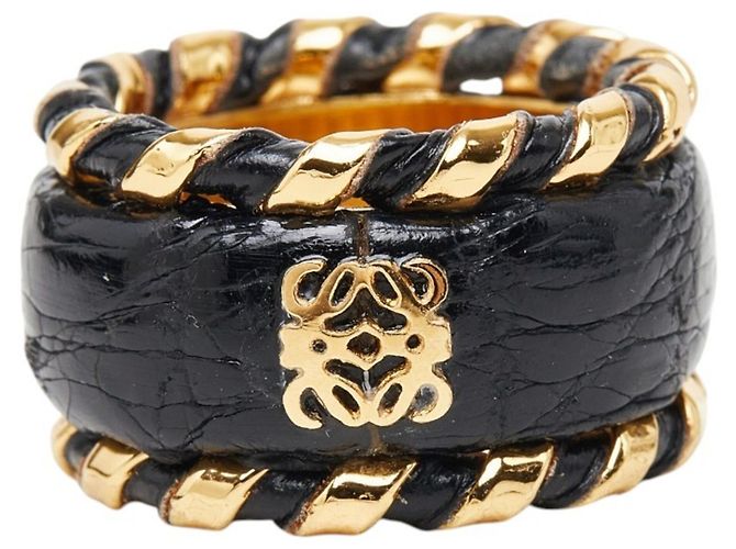 Anel para Lenço Loewe Anagram Preto
