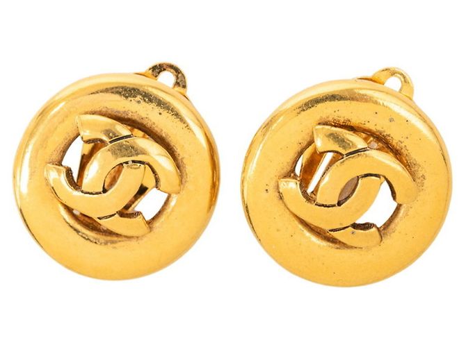 Orecchini rotondi Chanel Coco Mark D'oro