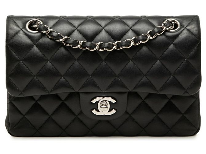 Borsa a tracolla Chanel Coco Mark Matelassé Double Flap Nero
