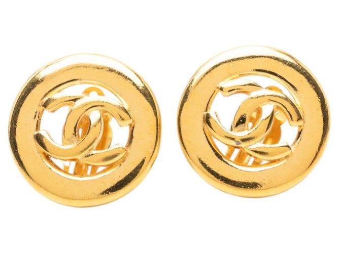 Timeless Orecchini a clip Chanel Vintage Coco Mark D'oro