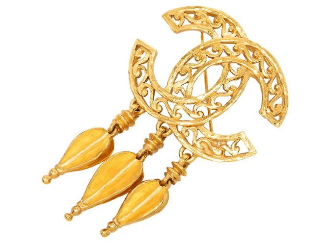 Timeless Spilla Chanel Vintage Coco Mark D'oro