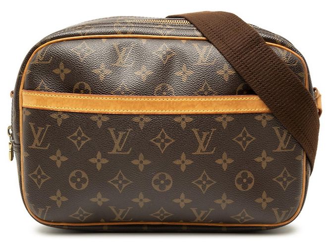 Borsa a tracolla Louis Vuitton Monogram Reporter PM Marrone
