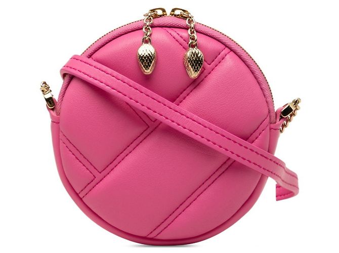 Bulgari Bvlgari Serpenti Cabochon Mini Chain Shoulder Pouch Rose