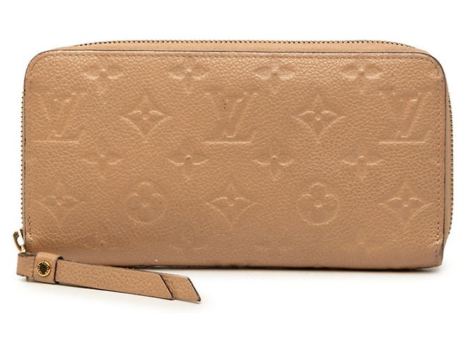 Zippy Louis Vuitton Beige Leather Long Wallet