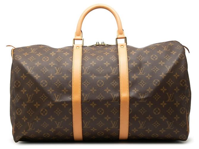Borsa Boston Louis Vuitton Monogram Keepall 50 Marrone