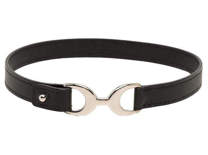 Hermès Bracelet à breloques à double rang Hermes Pavin Noir