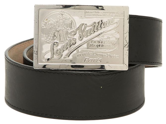 Louis Vuitton Ceinture Jeans Belt in Black Leather