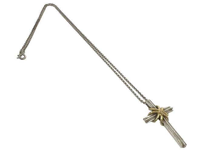 Collana Croce Signature Tiffany & Co. Argento Giallo